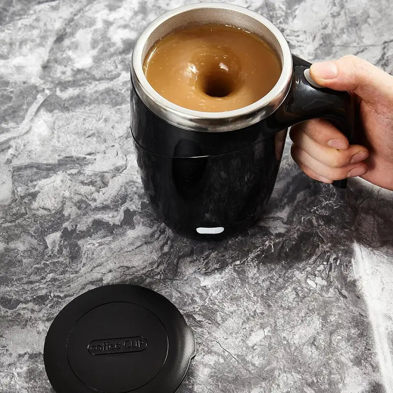 🥛 Self-Stirring Coffee Mug | Your Drink Mixes Itself