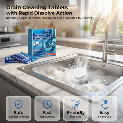 📢📢BUY 2 GET 3 FREE⏰Effervescent Drain Clog Remover Tablets