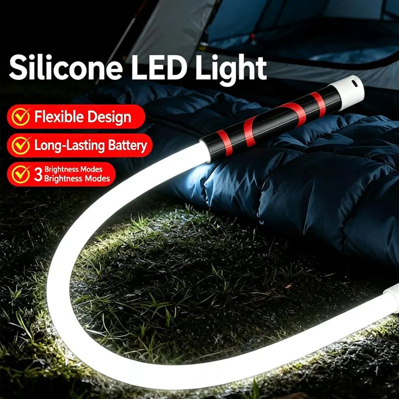 ⚡LED emergency light, bendable silicone light, rechargeable work light, handheld glow stick, multi function lamp✨