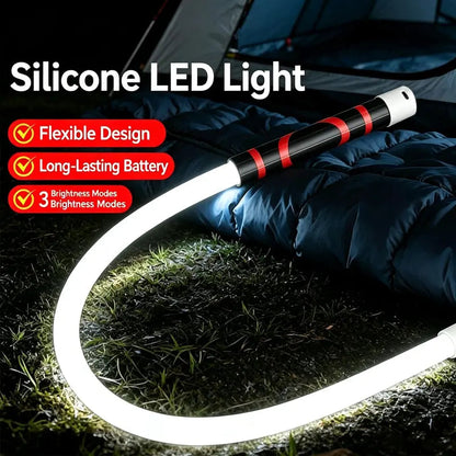 ⚡LED emergency light, bendable silicone light, rechargeable work light, handheld glow stick, multi function lamp✨