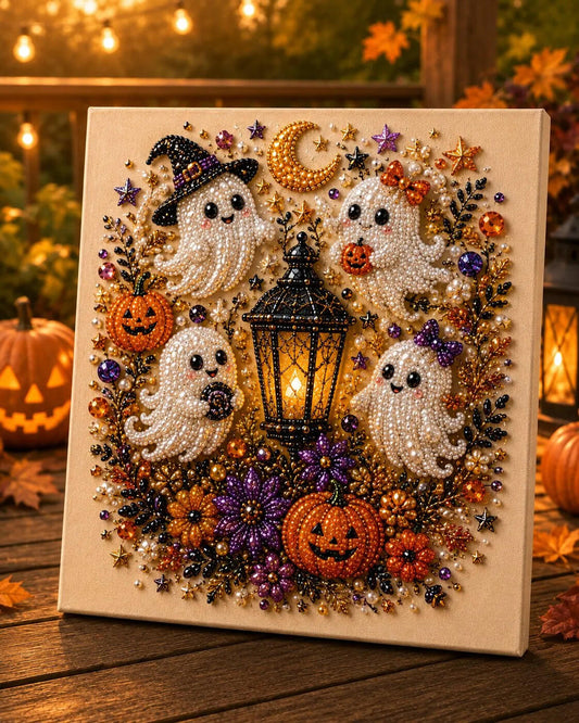 👻✨Halloween Pearl Art DIY Kit | Cute Spooky 3D Mosaic Wall Decor, Stress Relief Craft Gift for All Ages