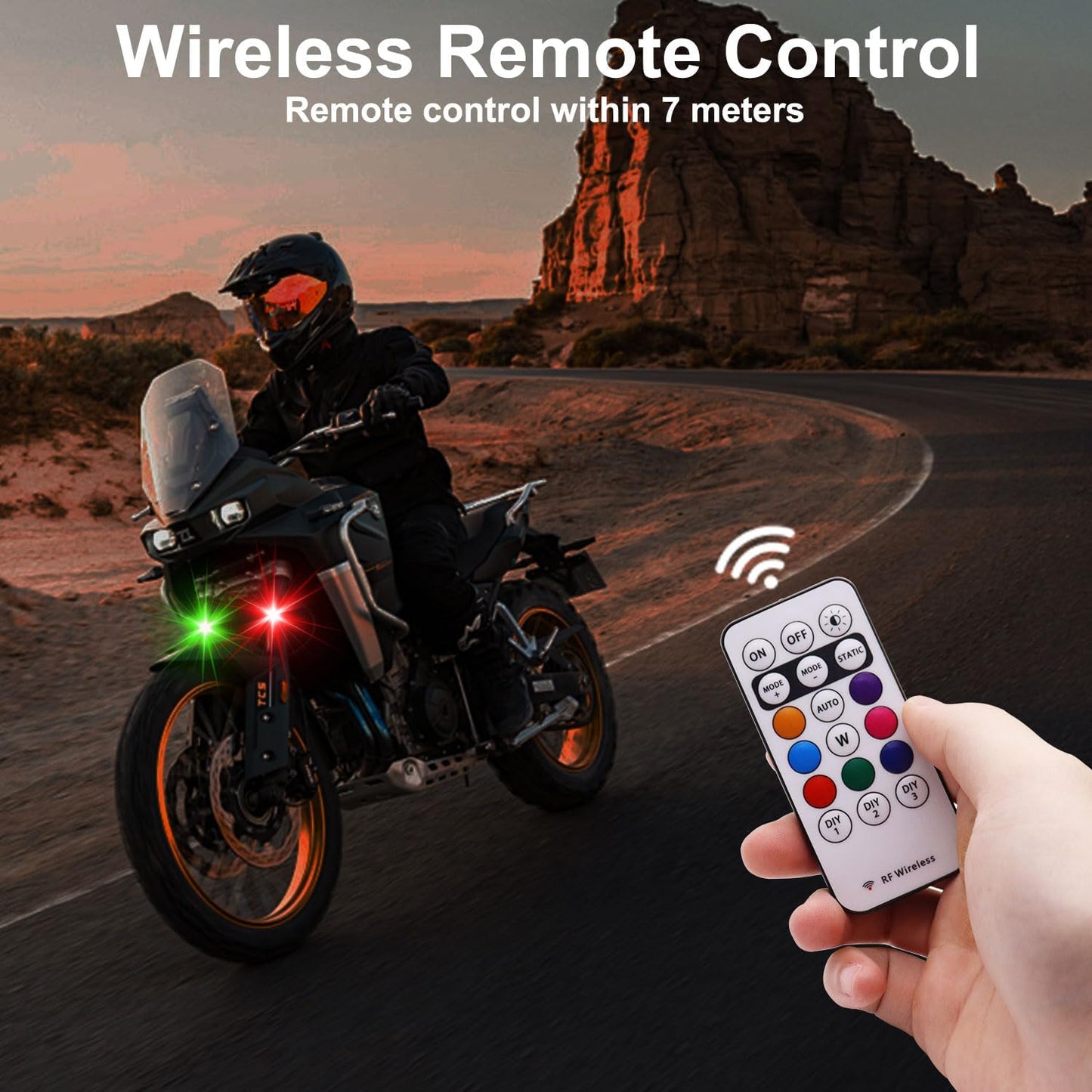 Remote Multi-Mode Flashing For Night Riding Visibility & Safety Upgrade