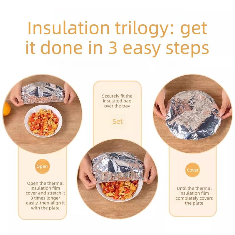 50,000+ Sold - Aluminum Foil Food Cover 50PCS | Heat & Bug Proof