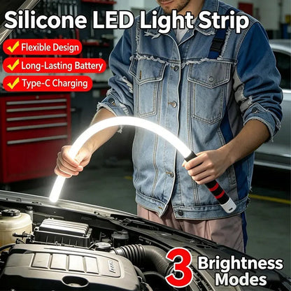⚡LED emergency light, bendable silicone light, rechargeable work light, handheld glow stick, multi function lamp✨