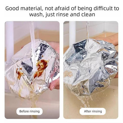 50,000+ Sold - Aluminum Foil Food Cover 50PCS | Heat & Bug Proof