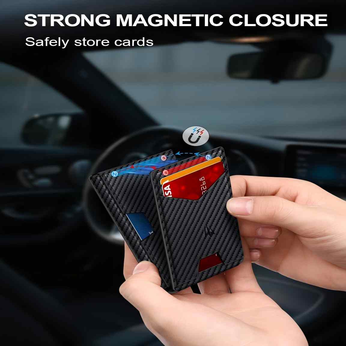 Slim Smart Wallet With Instant Pop-Up Cards