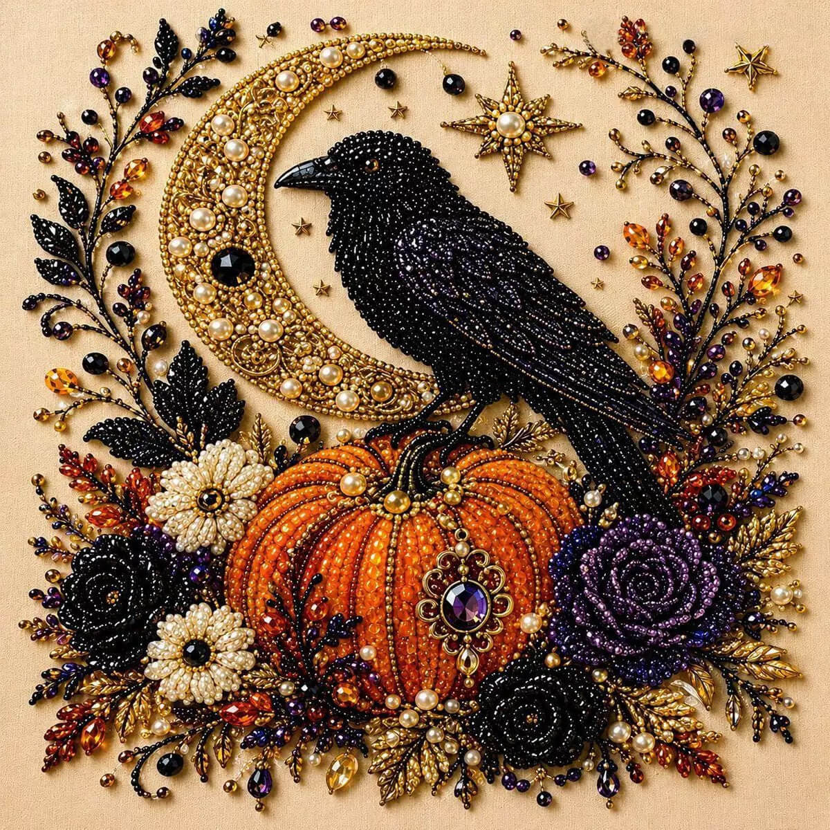 👻✨ Halloween Pearl Art DIY Kit – Turn Tiny Pearls into Spooky-Cute Magic