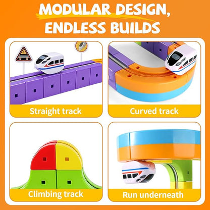 🚂 Magnetic Train Set｜Fun DIY Kids Toy