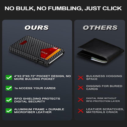 Slim Smart Wallet With Instant Pop-Up Cards