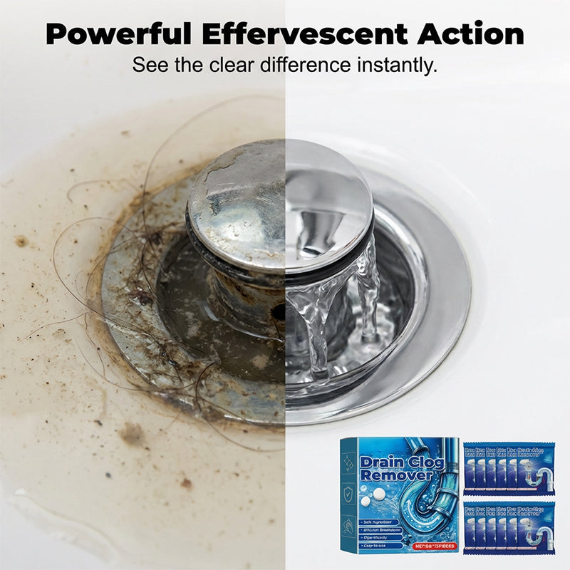 Buy One Get One Free Fast Acting Effervescent Drain Clog Remover Tablets, Instantly Unclog Drains, Independent Washing Machine Cleaning Tablets Are Also Available
