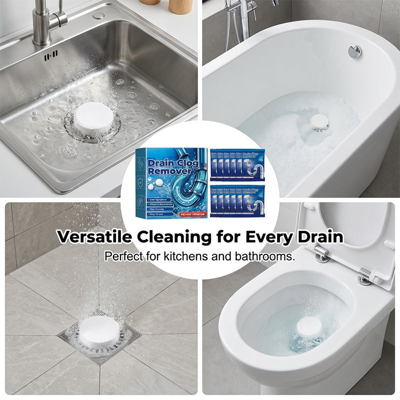 Buy One Get One Free Fast Acting Effervescent Drain Clog Remover Tablets, Instantly Unclog Drains, Independent Washing Machine Cleaning Tablets Are Also Available
