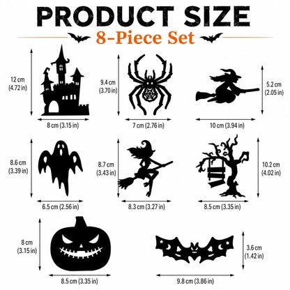 🕸️Spooky Glow At Night! Halloween LED Wall Stickers 8‑Pcs Set🎃