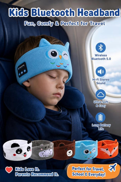 Stop Travel Tantrums, Kids Bluetooth Headband Cuts Screen Time & Protects Eyes