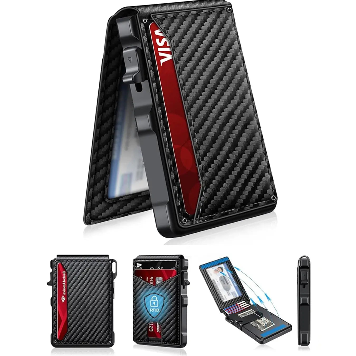 Slim Smart Wallet With Instant Pop-Up Cards