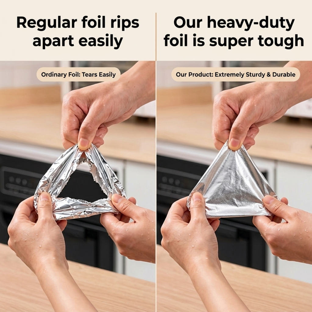 50,000+ Sold - Aluminum Foil Food Cover 50PCS | Heat & Bug Proof