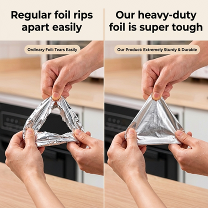 50,000+ Sold - Aluminum Foil Food Cover 50PCS | Heat & Bug Proof