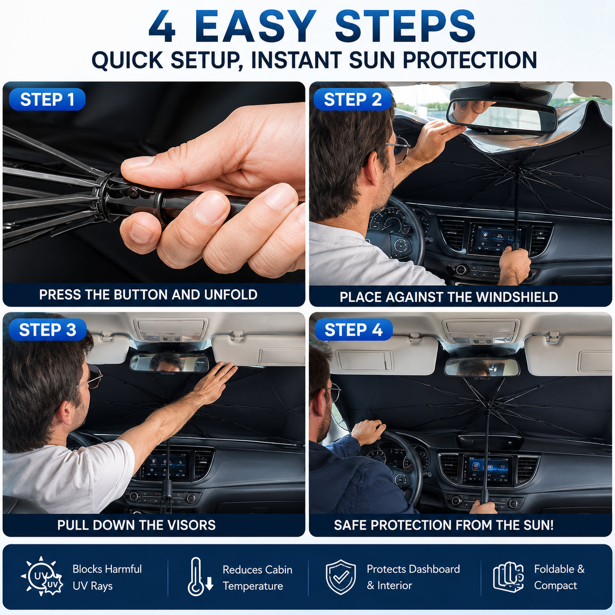 Foldable Anti-UV Windshield Sunshade