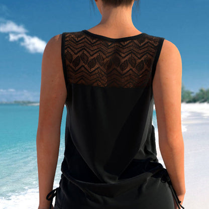 ⏰LAST DAY 60% OFF🌊Women's Tummy Control Tankini Set with Built-In Bra – Flattering Boho Swimwear with Shorts