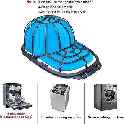 🔥Portable Hat Washer Cage｜Anti-Deform Baseball Cap Shaper For Washer & Dishwasher