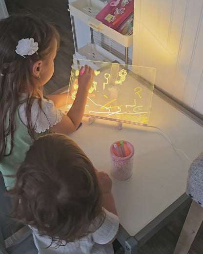 TOP Selling LED Colorful Glow Drawing Board ✨ Paper-Free Light Up Art Toy Boosts Kids Creativity, Relieves Anxiety & Improves Focus, Perfect Birthday Gift For Boys & Girls 🎁