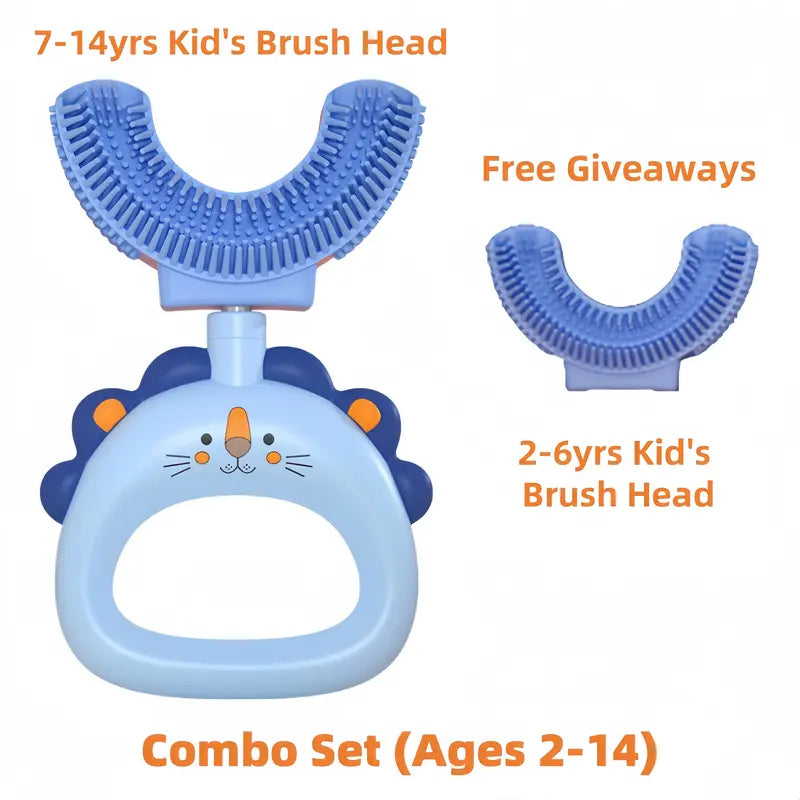 Tired of brushing fights? 🦷 U-shaped electric toothbrush for kids 2-14, BPA-free soft silicone bristles ✨