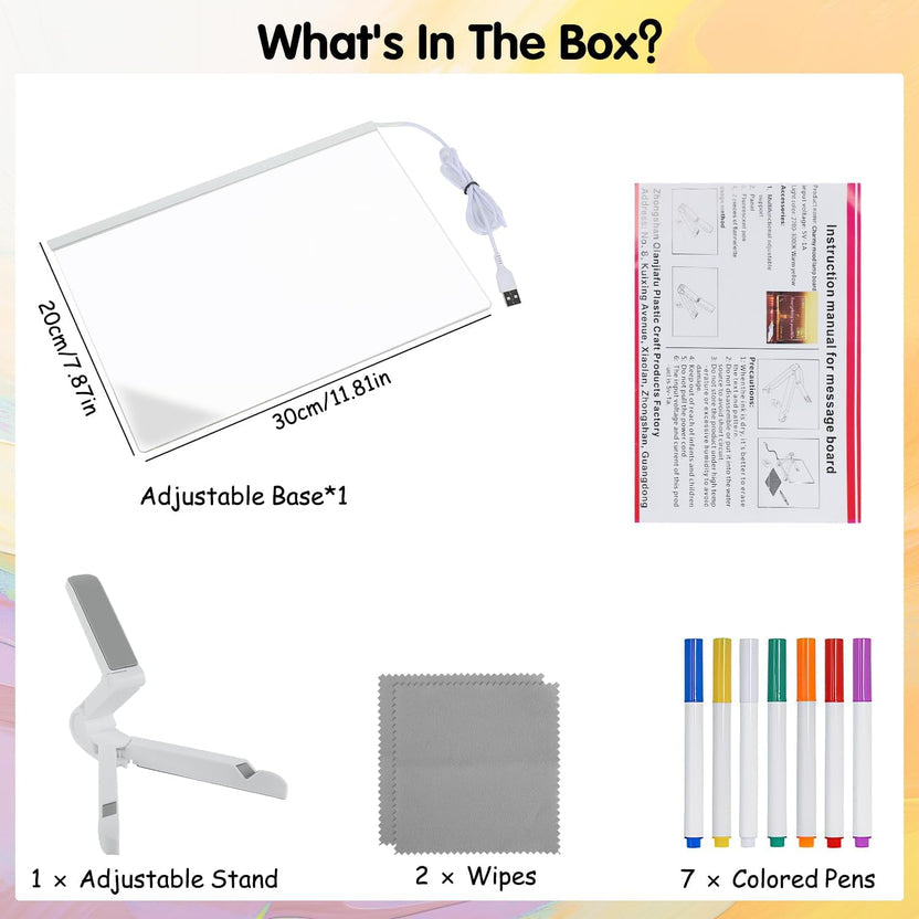 TOP Selling LED Colorful Glow Drawing Board ✨ Paper-Free Light Up Art Toy Boosts Kids Creativity, Relieves Anxiety & Improves Focus, Perfect Birthday Gift For Boys & Girls 🎁