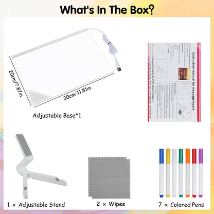 TOP Selling LED Colorful Glow Drawing Board ✨ Paper-Free Light Up Art Toy Boosts Kids Creativity, Relieves Anxiety & Improves Focus, Perfect Birthday Gift For Boys & Girls 🎁