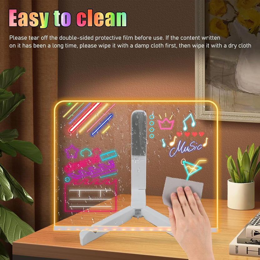 TOP Selling LED Colorful Glow Drawing Board ✨ Paper-Free Light Up Art Toy Boosts Kids Creativity, Relieves Anxiety & Improves Focus, Perfect Birthday Gift For Boys & Girls 🎁