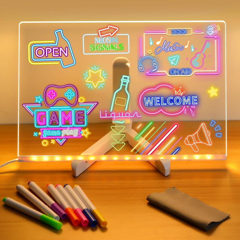 TOP Selling LED Colorful Glow Drawing Board ✨ Paper-Free Light Up Art Toy Boosts Kids Creativity, Relieves Anxiety & Improves Focus, Perfect Birthday Gift For Boys & Girls 🎁
