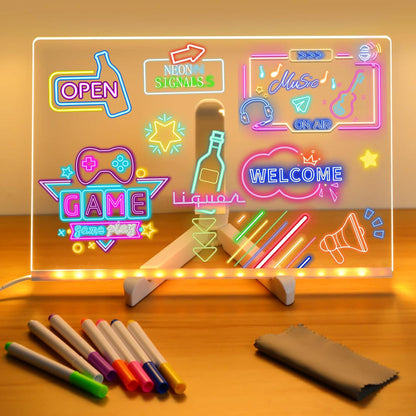 TOP Selling LED Colorful Glow Drawing Board ✨ Paper-Free Light Up Art Toy Boosts Kids Creativity, Relieves Anxiety & Improves Focus, Perfect Birthday Gift For Boys & Girls 🎁