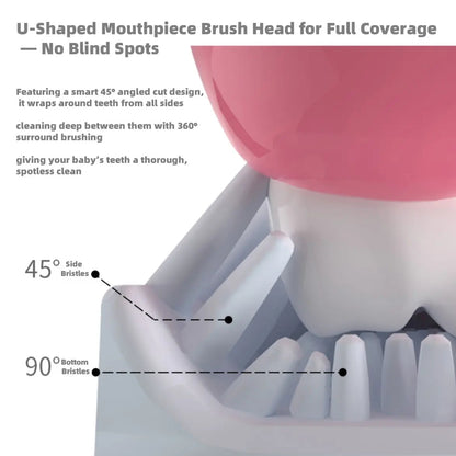 Tired of brushing fights? 🦷 U-shaped electric toothbrush for kids 2-14, BPA-free soft silicone bristles ✨