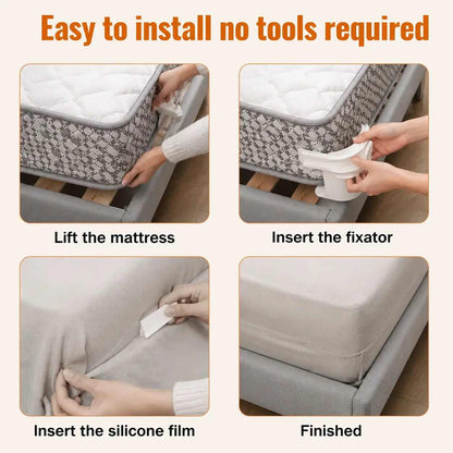 [BUY 1 GET 1 FREE] Heavy Duty Bed Sheet Clips & Invisible Mattress Corner Fasteners