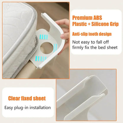 [BUY 1 GET 1 FREE] Heavy Duty Bed Sheet Clips & Invisible Mattress Corner Fasteners