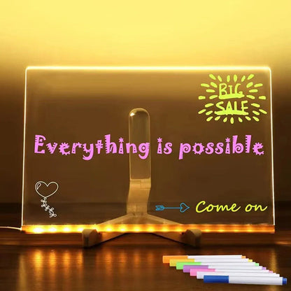 TOP Selling LED Colorful Glow Drawing Board ✨ Paper-Free Light Up Art Toy Boosts Kids Creativity, Relieves Anxiety & Improves Focus, Perfect Birthday Gift For Boys & Girls 🎁