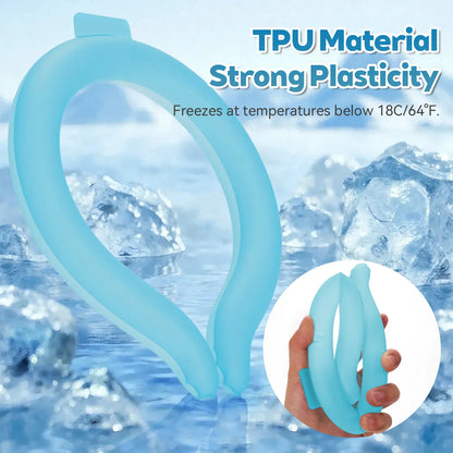 ❄️ Reusable Neck Cooling Tube | Ice Collar Cools Under 18°C, Summer Outdoor Sports Gift