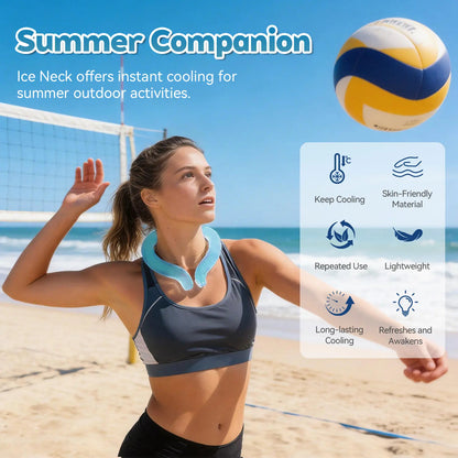 ❄️ Reusable Neck Cooling Tube | Ice Collar Cools Under 18°C, Summer Outdoor Sports Gift