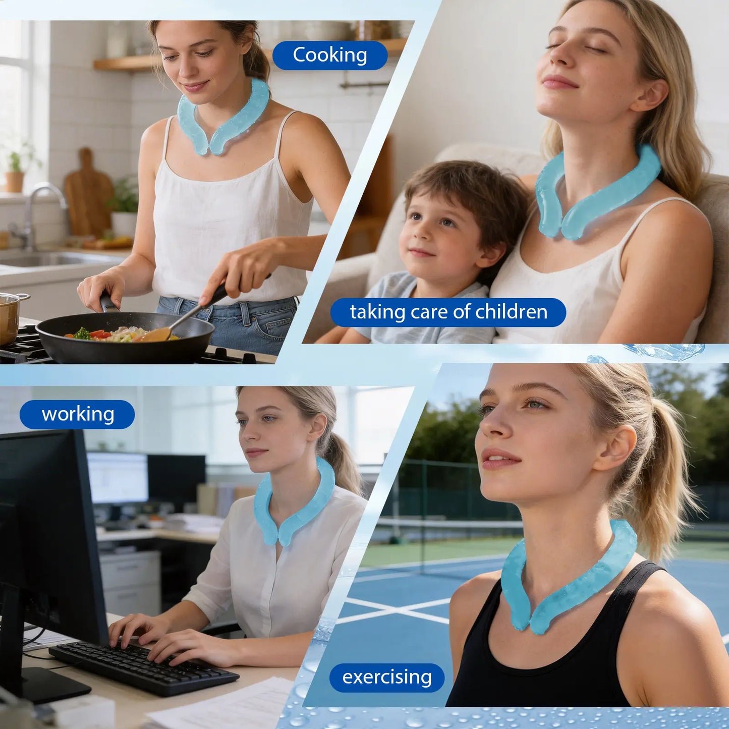 ❄️ Reusable Neck Cooling Tube | Ice Collar Cools Under 18°C, Summer Outdoor Sports Gift