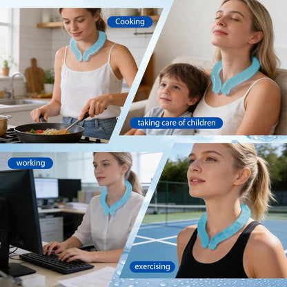❄️ Reusable Neck Cooling Tube | Ice Collar Cools Under 18°C, Summer Outdoor Sports Gift