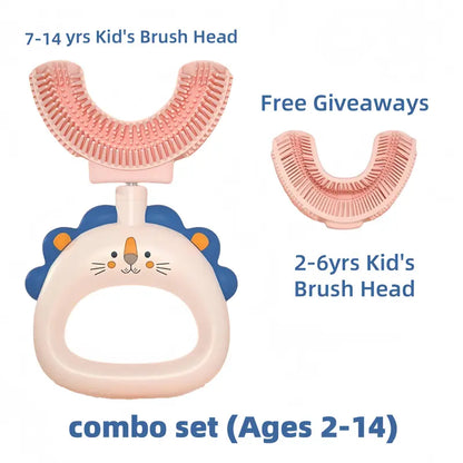 Tired of brushing fights? 🦷 U-shaped electric toothbrush for kids 2-14, BPA-free soft silicone bristles ✨