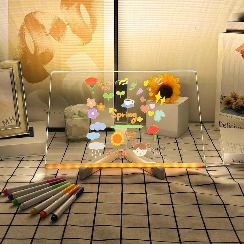TOP Selling LED Colorful Glow Drawing Board ✨ Paper-Free Light Up Art Toy Boosts Kids Creativity, Relieves Anxiety & Improves Focus, Perfect Birthday Gift For Boys & Girls 🎁