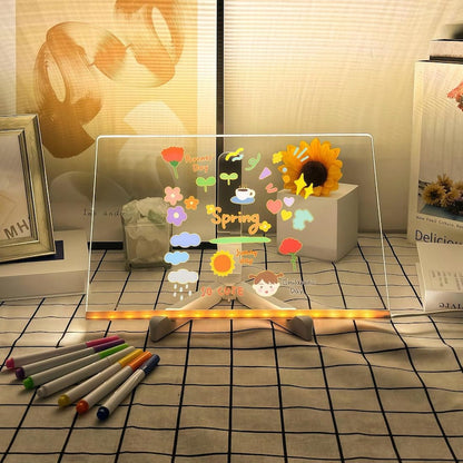 TOP Selling LED Colorful Glow Drawing Board ✨ Paper-Free Light Up Art Toy Boosts Kids Creativity, Relieves Anxiety & Improves Focus, Perfect Birthday Gift For Boys & Girls 🎁