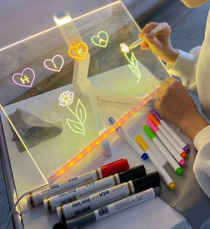 TOP Selling LED Colorful Glow Drawing Board ✨ Paper-Free Light Up Art Toy Boosts Kids Creativity, Relieves Anxiety & Improves Focus, Perfect Birthday Gift For Boys & Girls 🎁