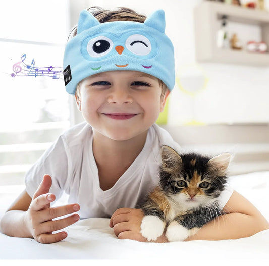 Stop Travel Tantrums, Kids Bluetooth Headband Cuts Screen Time & Protects Eyes
